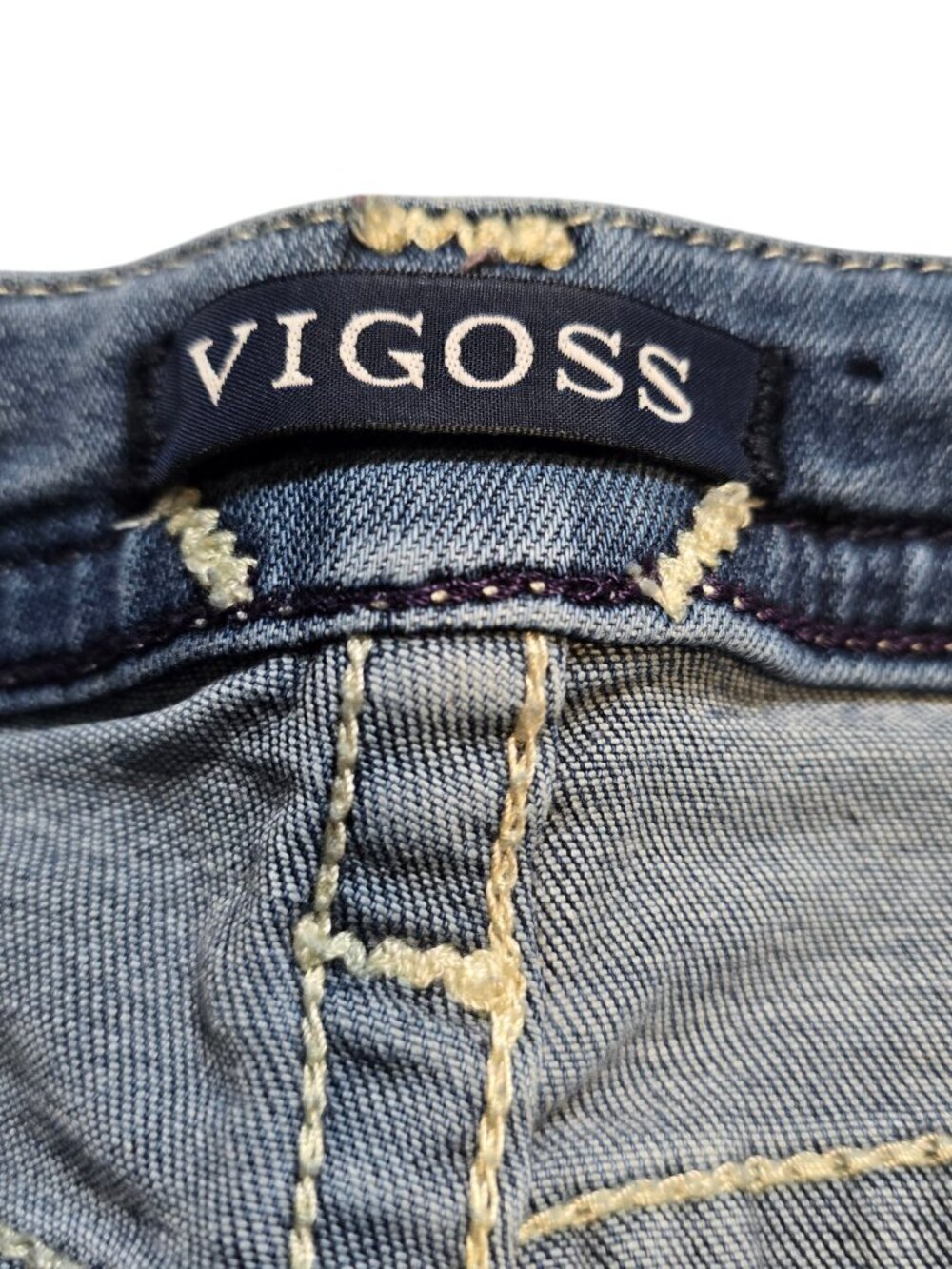 Vigoss Women’s Y2K Low Rise Heritage Fit Slim Boot Cut Mid Wash Jeans 8 - Picture 8 of 16